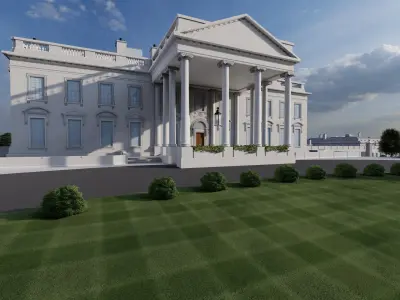 The White House with interior 3D model