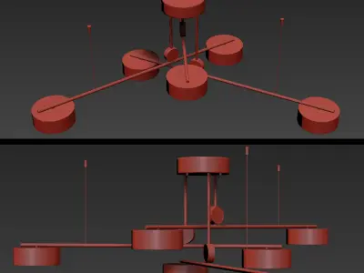 Technum Led Chandelier 3D model