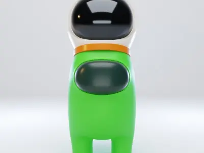 Among Us Astronaut Helmet Character 3D model