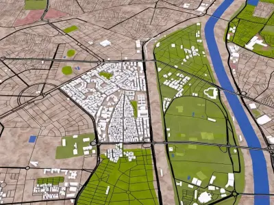 Cairo City Egypt Low-poly 3D model