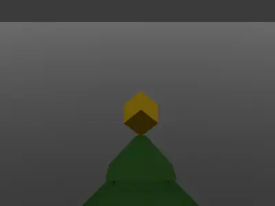Christmas Xmas Tree No Lights No Gifts Low-poly 3D model