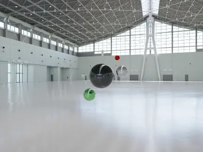 HDRI - Exhibition Hall Interior 1 - 16384x8192 Texture