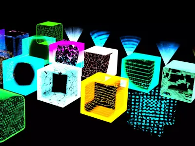 Neon Sci-Fi Material Geometry Pack  Texture