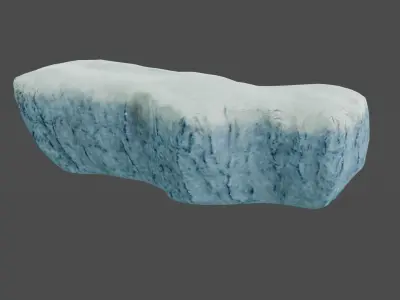 Iceberg ice block Low-poly 3D model