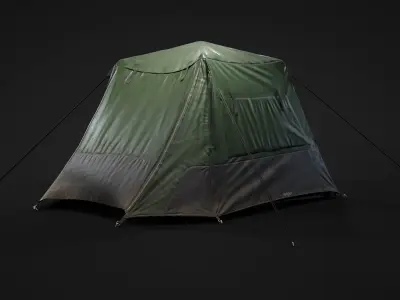 Camping Tent Low-poly 3D model
