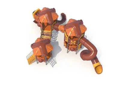 Outdoor Kids Playground Low-poly 3D model