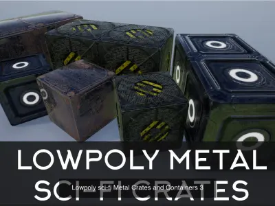 Sci-fi Crate And Container Collection 3D Model Pack