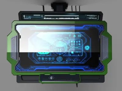 Sci-fi monitor3 Low-poly 3D model