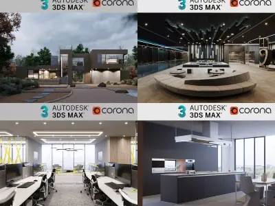 3ds Max Scenes files with Corona Setup 3D Model Pack