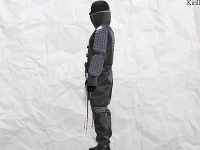 Sci fi Outfit Male Marvelous designer Clo3d OBJ mtl FBX ZPRJ 3D model