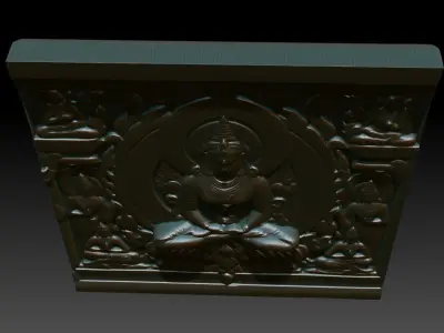 Indian Temple Wall basrelief 23 240619 3D print model