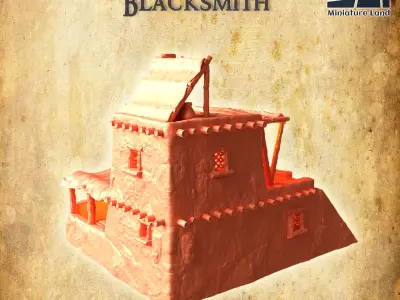 Desert Blacksmith Tabletop Terrain 28 mm 3D print model