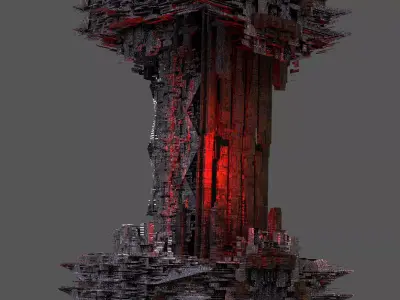 New Kowloon Mega City 1 Low-poly 3D model