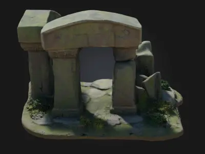 Ancient Ruins Diorama  Echoes of a Lost Civilization 3D model