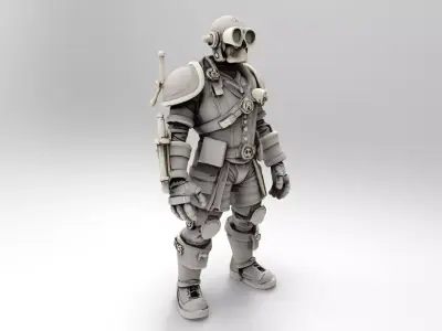 steampunk robotic 8 3D print model