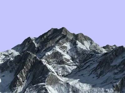 Snow Mountain 001 Low-poly 3D model