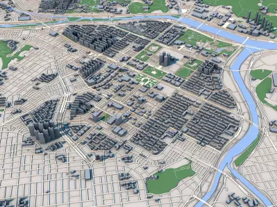 Daejeon City South Korea 3D model