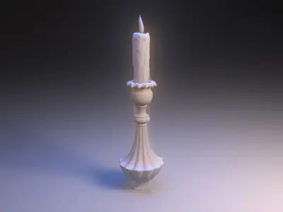 Old Candlestick Free 3D model