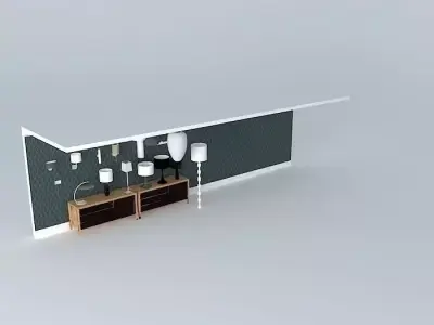 Various domestic lights 3D model