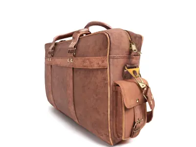 Sports leather bag 3D model