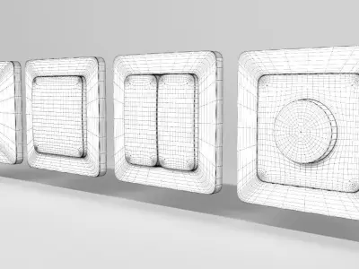 Light Switch Pack Low-poly 3D model