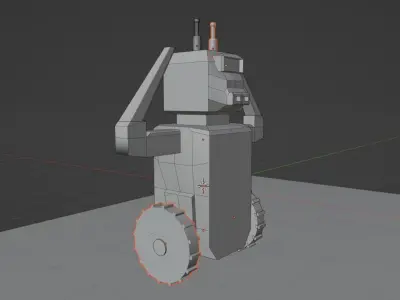Robo 3D Model - Blender Cycles Render Free low-poly 3D model