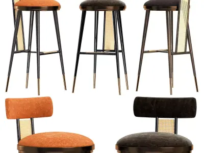 BAR CHAIR BLAKEY Low-poly 3D model