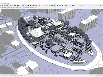 Sketchup Recreational and tourist complex 218 3D model