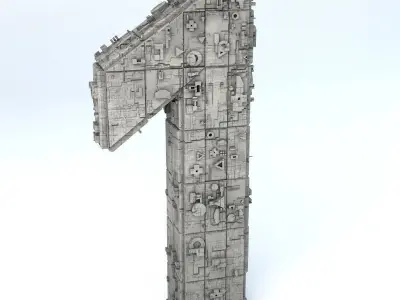 Sci Fi Shapes The Numbers 3D model