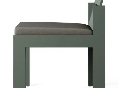 Walker Metal Outdoor Dining Chair  3D model