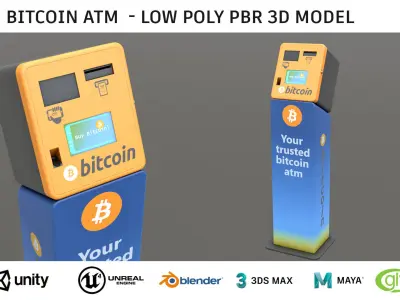 Bitcoin ATM Low-poly 3D model