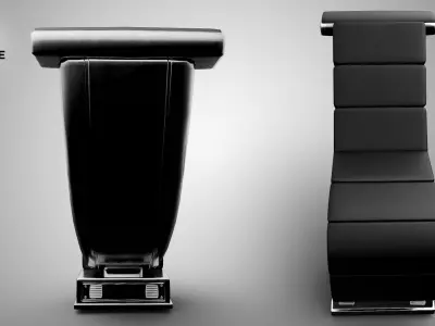 Seat Sci-Fi game-ready Low-poly 3D model