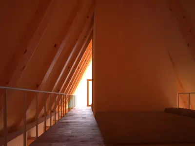 Chalet in the snow 3D model