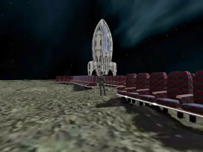 Festival Area In The Space VR-Ready-To-Use Low-poly 3D model