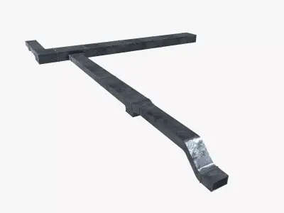 small single duct Low-poly 3D model