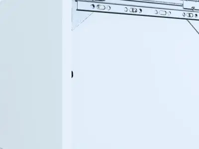 EKET Wall cabinet with glass door 3 Low-poly 3D model