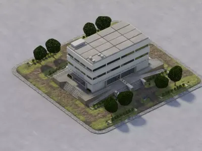 Education Campus Building Low-poly 3D model