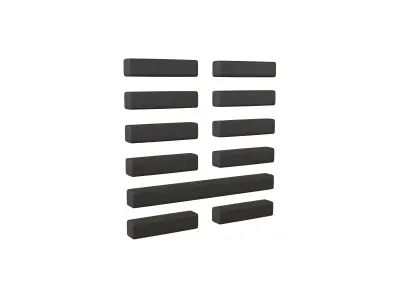 I Ching Hexagrams 7 shi v1 001 Low-poly 3D model