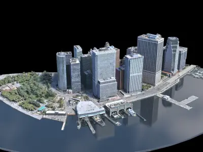 Lower Manhattan Year 2021 part01 3D model