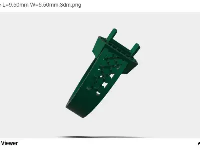 Women Ring with an Emerald Cut Center Stone 3D print model