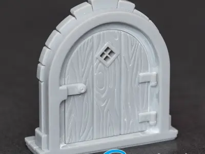 Medieval castle door 3D print model