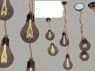 SUSPENSION BEE Loft Lamp Low-poly 3D model