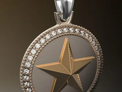 Star Medallion Pendant 3D print model