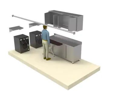 Laundry room 3D model purchase