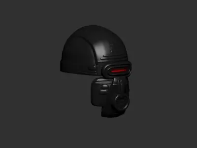 helmet high poly sculpt 3d printable  3D model 165