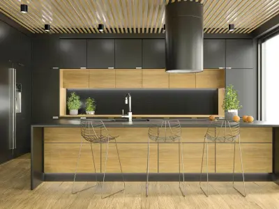 Modern kitchen interior 3D model