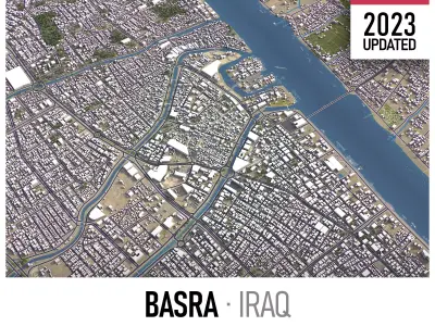 Basra - 3D City Low-poly 3D model