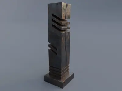 Awesome Floor Lamp Old Rusty Lamp Rgb Led Lamp Free low-poly 3D model