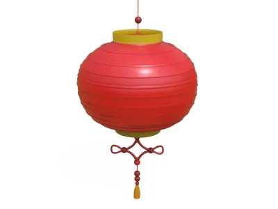 Paper Lantern v001  Free low-poly 3D model