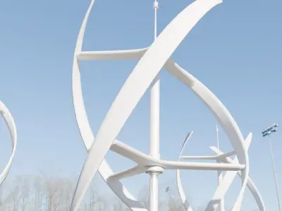 Vertical wind turbine 3D model
